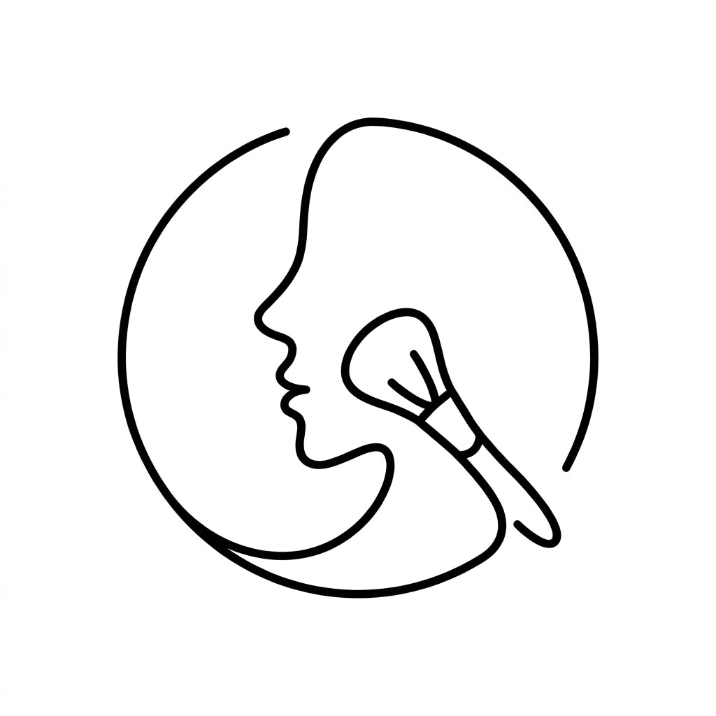 Makeup Collection icon featuring a minimalist makeup brush and facial contour.